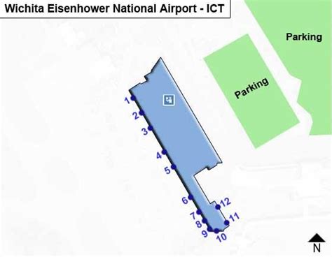 Wichita Eisenhower National Ict Airport Terminal Map