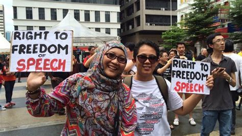 Freedom of speech and the right to freedom of expression applies to ideas of all kinds including those that may be deeply offensive. Protests as Malaysia Suspends Two Newspapers Following a ...
