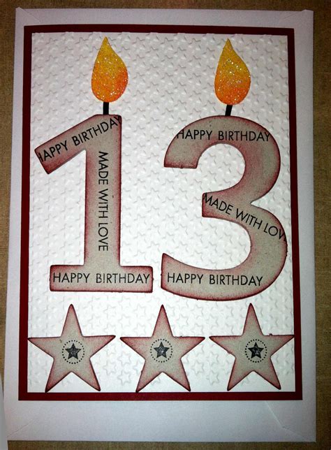 My Grandsons 13th Birthday Card Card Making Ideas Pinterest