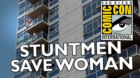 Comiccon Stuntmen Rescue Woman From Suicide Attempt Youtube