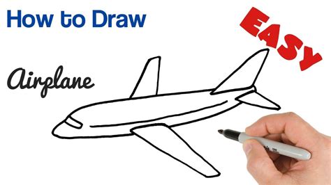 Other easy drawings you can see here do you want to learn how to draw an airplane easy for beginners. How to Draw Airplane Easy step by step for beginners - YouTube