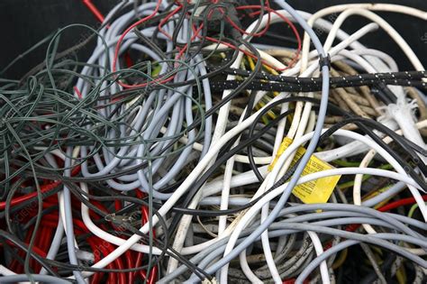 Tangled Electrical Cables Stock Image C0072996 Science Photo Library