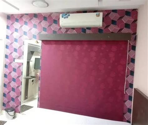 Pink Printed Pvc Living Room Roller Blind 6 Feet At Rs 80sq Ft In