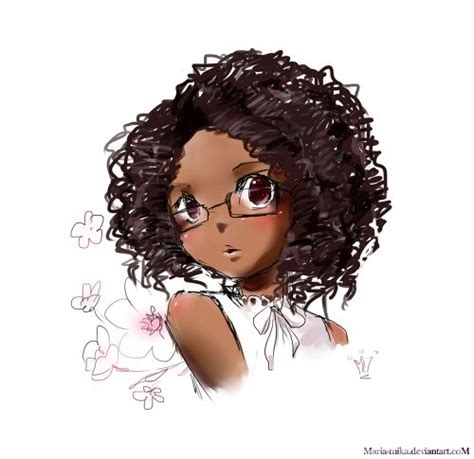 Chibi Girl With Curly Hair Template