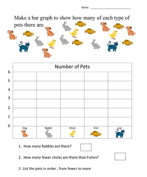 Graphing Worksheets Kindergarten Printable