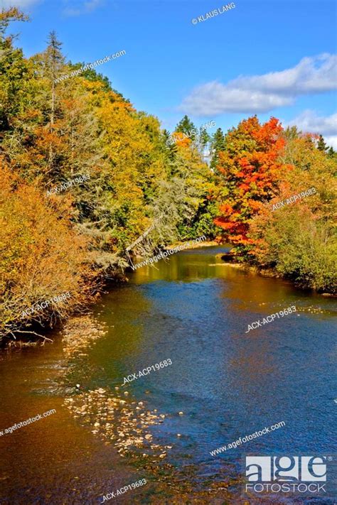 Debert River In Autumn Nova Scotia Canada Stock Photo Picture And