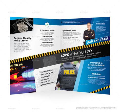 Police Bifold Halffold Brochure Print Templates Graphicriver