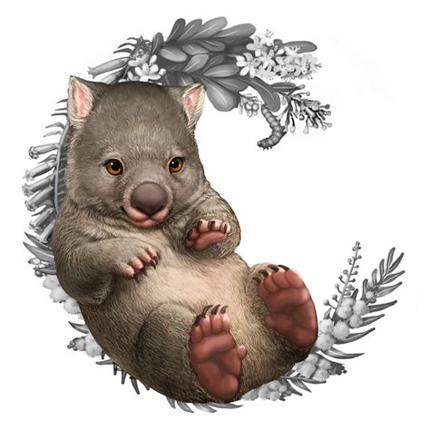 Australian Bush Babies Wombat Hire An Illustrator
