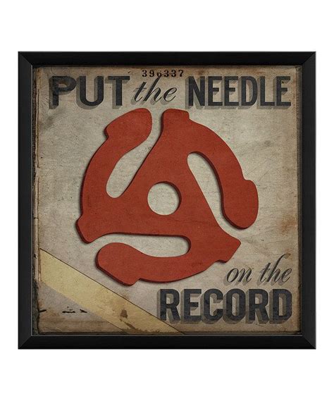 Look At This Red Put The Needle On The Record Framed Wall Art On