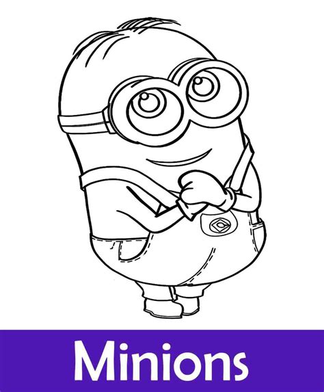 Minions Coloring Page Bob