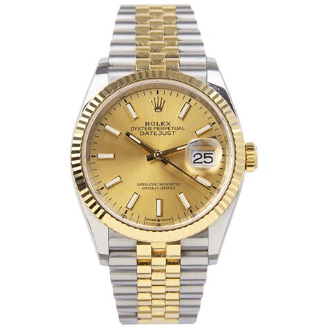 Rolex Oyster Perpetual Datejust 36mm 18kt Yellow Gold Bi Metal 126233