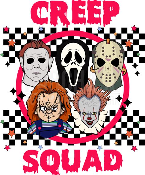 Creep Squad Horror Face Svg Creep Squad Svg In 2022 Halloween