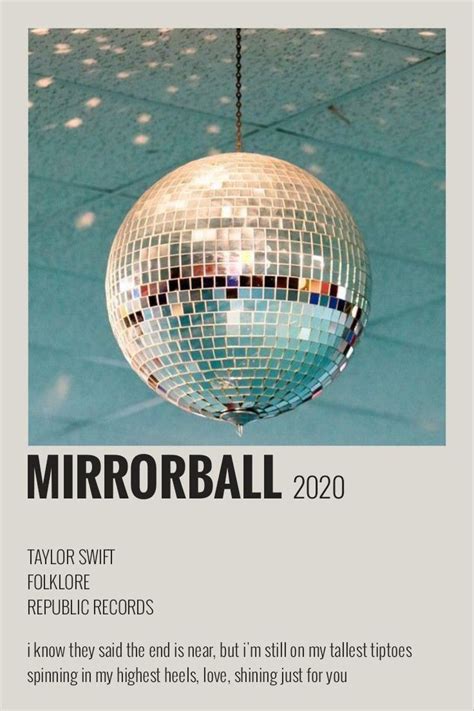 Mirrorball Polaroid Poster Taylor Swift Posters Taylor Swift