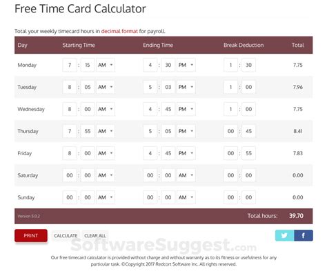Free Time Card Calculator Reviews In 2022 Pricing And Features