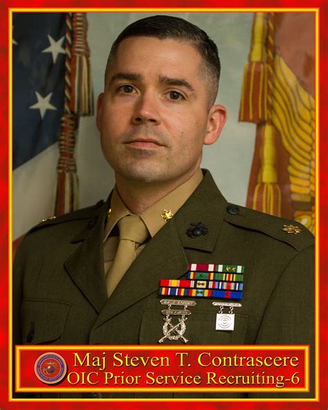 Maj Steven T Contrascere 6th Marine Corps District Leaders