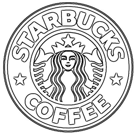 Dibujos de Logotipo de Starbucks para Colorear, Pintar e Imprimir