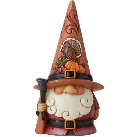 Jim Shore Heartwood Creek Pilgrim Gnome Thanksgiving Figurine 51 Inch