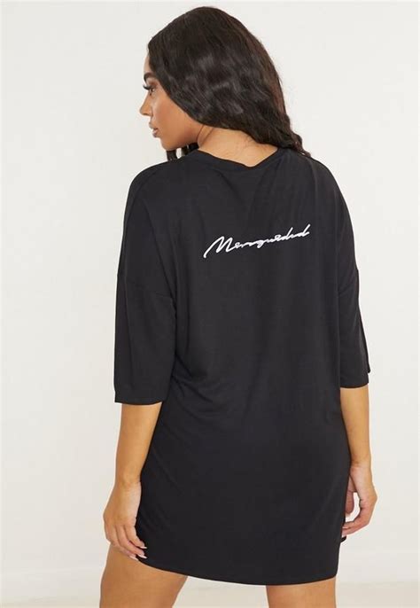 Plus Size Black Missguided Night T Shirt Dress Shirt Dress T Shirt Dress Plus Size Outfits