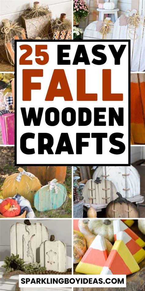 25 Easy Diy Fall Wood Crafts Sparkling Boy Ideas