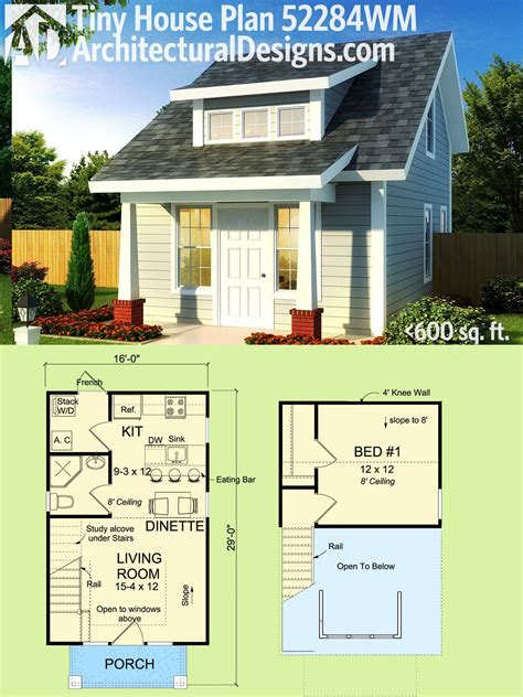 Architectural Designs Tiny House Plan 52284wm Gives You Just Under 600