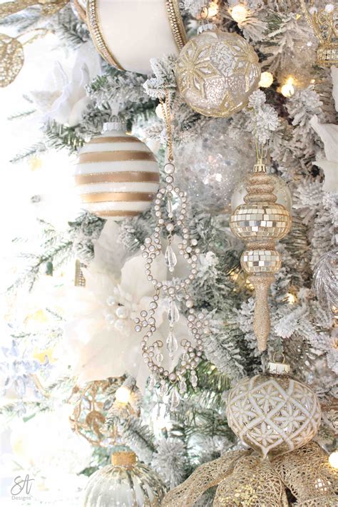 35+ awesome christmas trees christmas #christmas #christmastrees #christmastreesforsale. Glam White & Gold Living Room Christmas Tree & Mantel16 ...