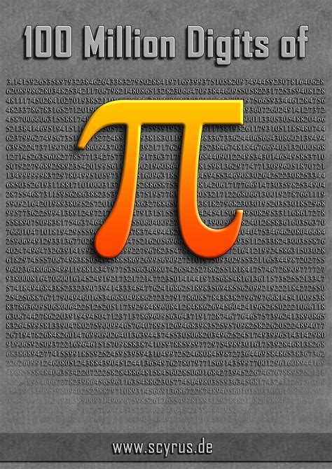 100 Million Digits Of Pi Both As Text And Pdf Both With And Without
