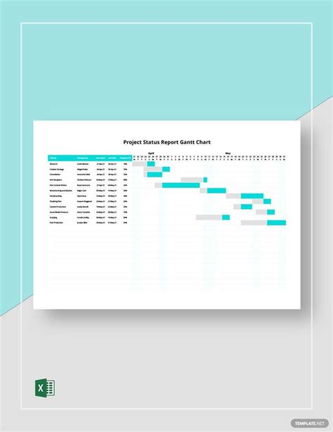 Project Status Report Gantt Chart Template In Excel Download