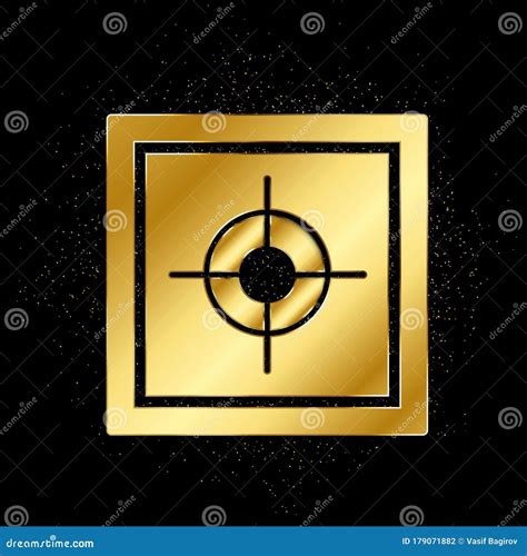 Safe Security Gold Icon Vector Illustration Of Golden Particle