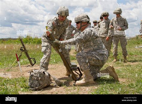 Soldiers Of The 1st Battalion 149th Infantry Conduct Training