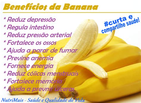 benefícios da banana Nutrição Pinterest Benefícios de Nutrição e