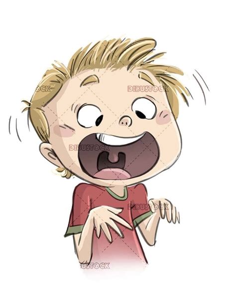 Scared Boy Face Isolated Illustrations From Dibustock Childrens