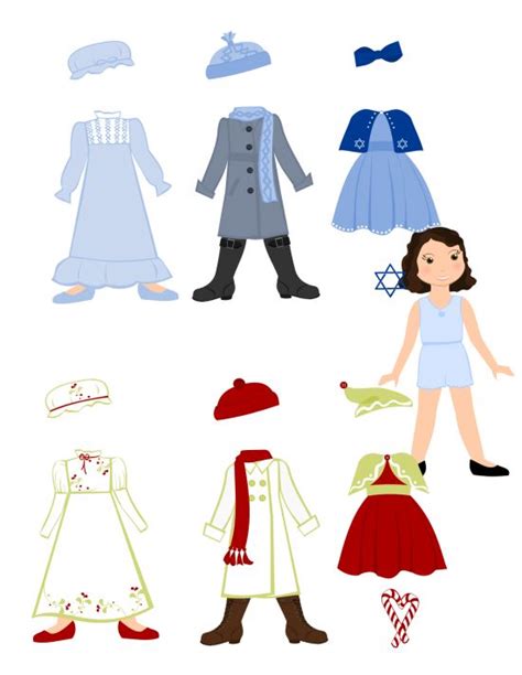 Winter Holiday Paper Doll Printable Free Printable Free Printable