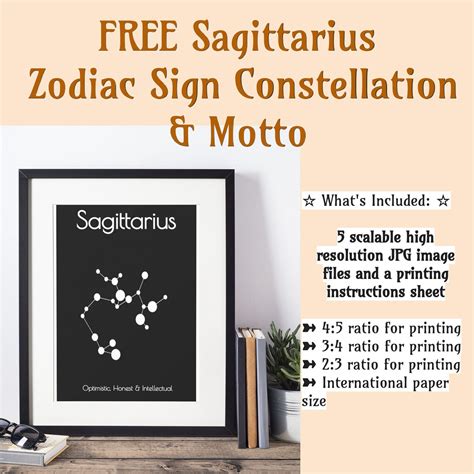 Sagittarius Astrological Sign Zodiac Cheat Sheets Celestial Etsy