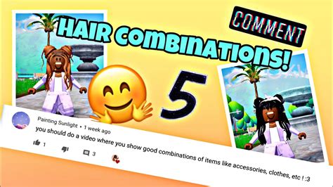 5 Hair Combinations Roblox Youtube