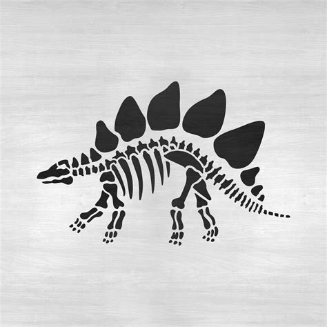Stegosaurus Dinosaur Skeleton Stencil Stencil Revolution