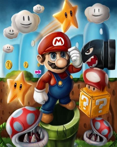 Pin By Thalles Allves On Quadros Decorativos Super Mario Art Mario