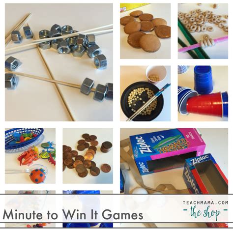 minute to win it games for kids and family - teach mama