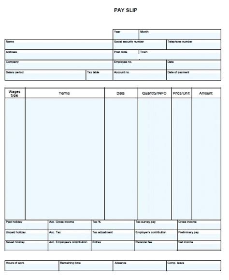 012 Free Blank Pay Stub Template Downloads Check 1920X2347 in Blank Pay