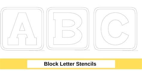 Block Letter Stencils