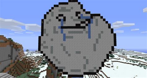 Forever Alone Pixel Art Minecraft Project