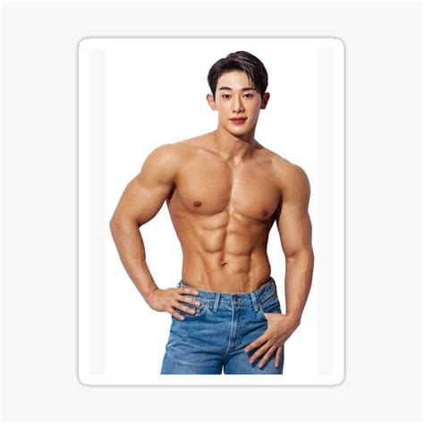 Wonho Mens Health Abs Shirtless Funny Monstax Kpop Pin Badge Sticker