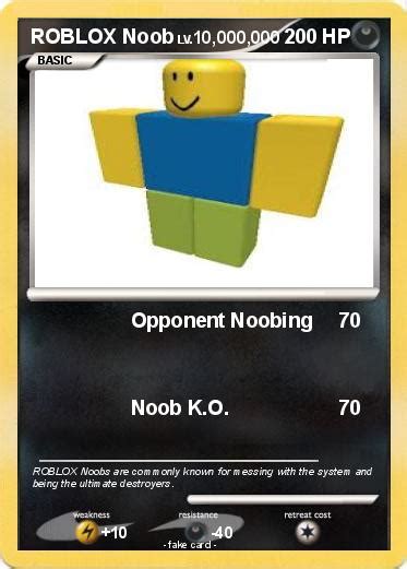 Pokémon Roblox Noob 34 34 Opponent Noobing My Pokemon Card
