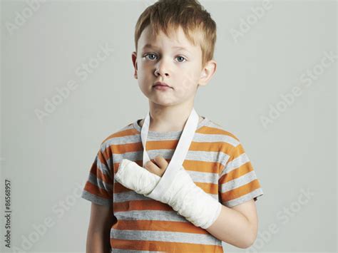 Little Boy In A Castchild With A Broken Armkid After Accident