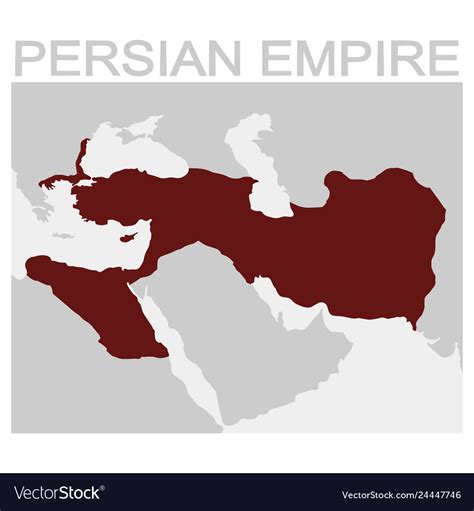 Map Of The Persian Empire Royalty Free Vector Image