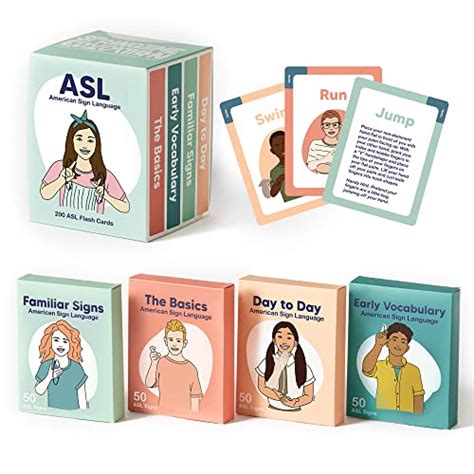 Asl Flash Cards 200 American Sign Language Flash Cards For Beginners