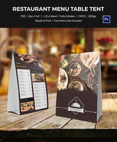 Table Tent Template 37 Free Printable Pdf  Psd Eps Format Download