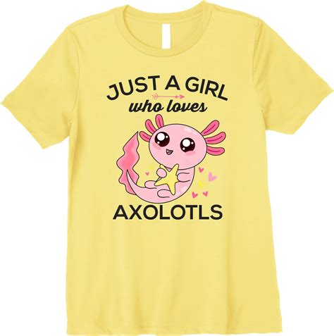 Axolotl Shirt Kawaii Just A Girl Who Loves Axolotls Premium T Shirt