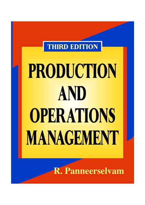 It used to be that productions and operations were separate areas and usually practiced by different businesses. Download Production And Operations Management by R ...