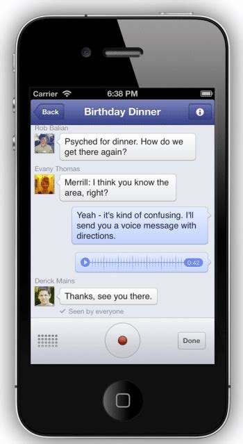 Facebook Messenger Now Has Voice Messaging