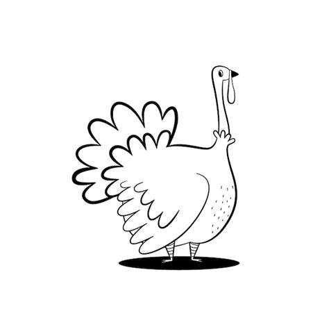 Premium Vector Hand Drawn Turkey Outline Illustration